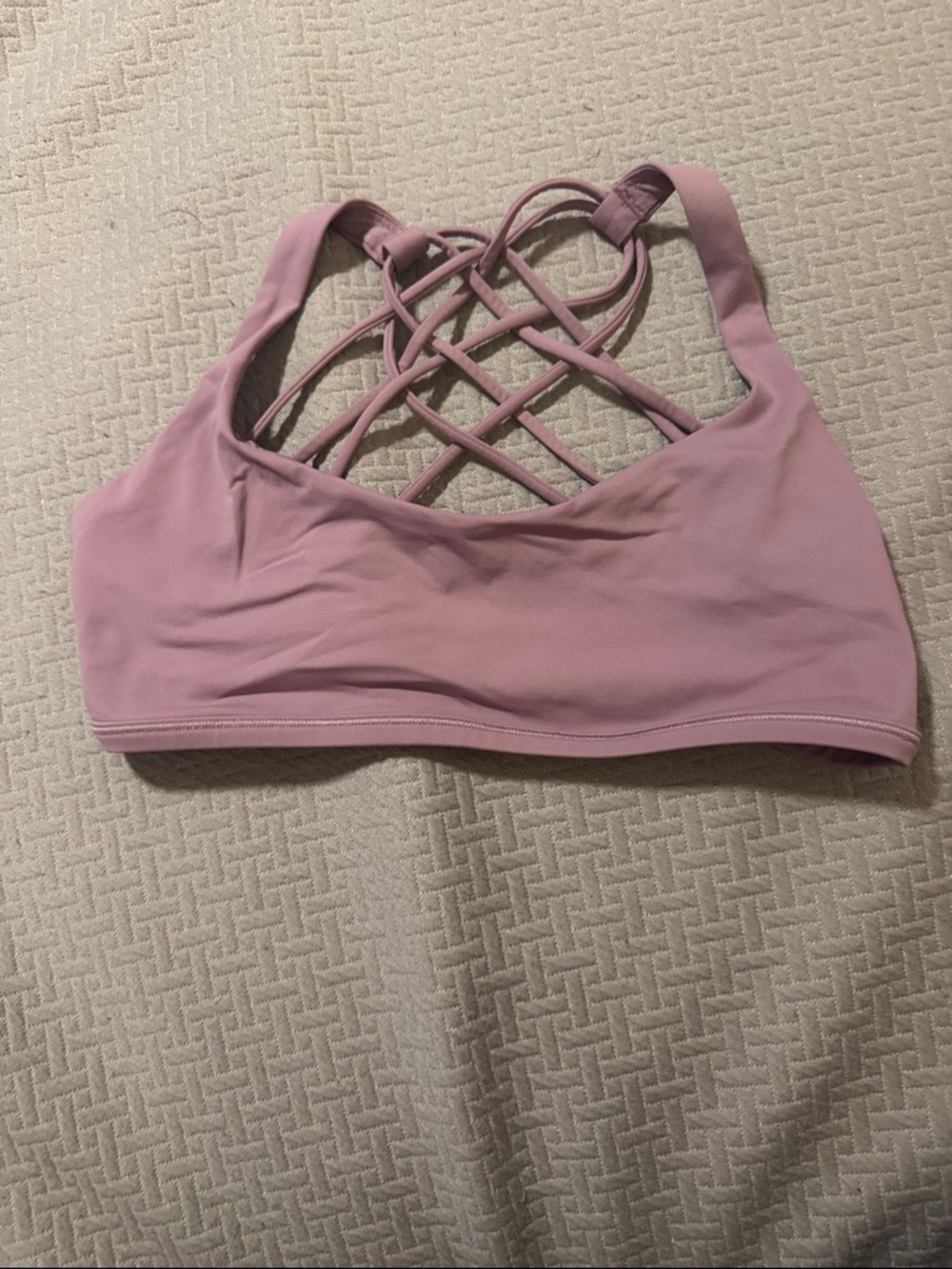 lululemon athletica Strappy Back Sports Bra - Mauve Pink